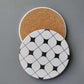Terrazzo Absorbent Natural Stone Ceramic Coasters - Black Lines