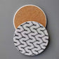 Terrazzo Absorbent Natural Stone Ceramic Coasters - Black Lines